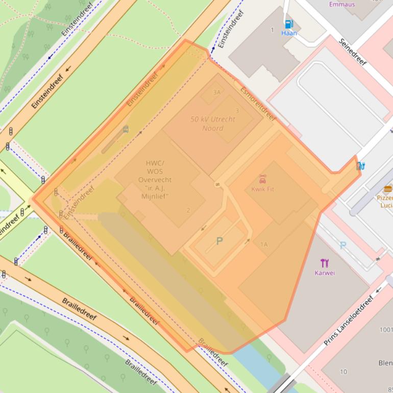 Kaart van postcodegebied 3562LB.
