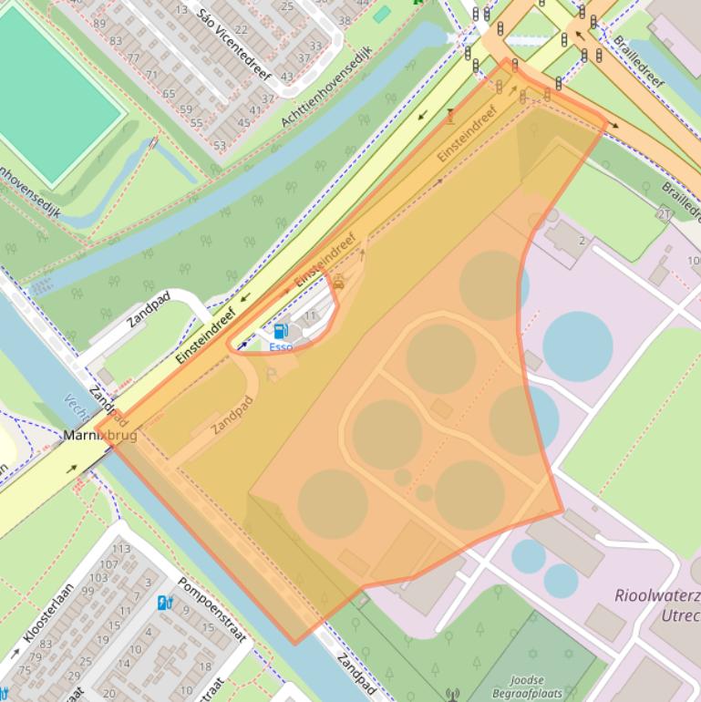 Kaart van postcodegebied 3562LE.