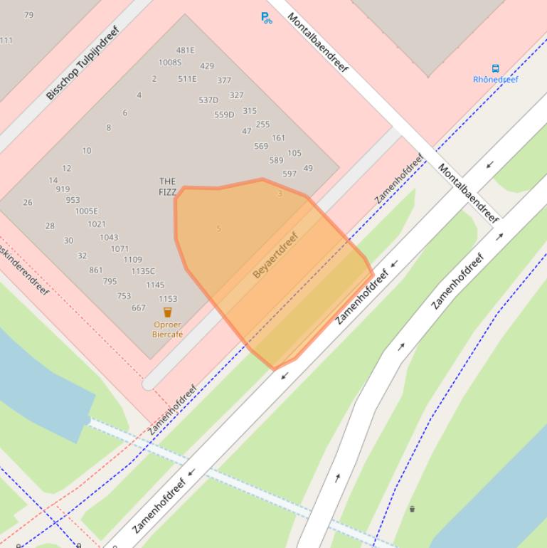 Kaart van postcodegebied 3562LG.