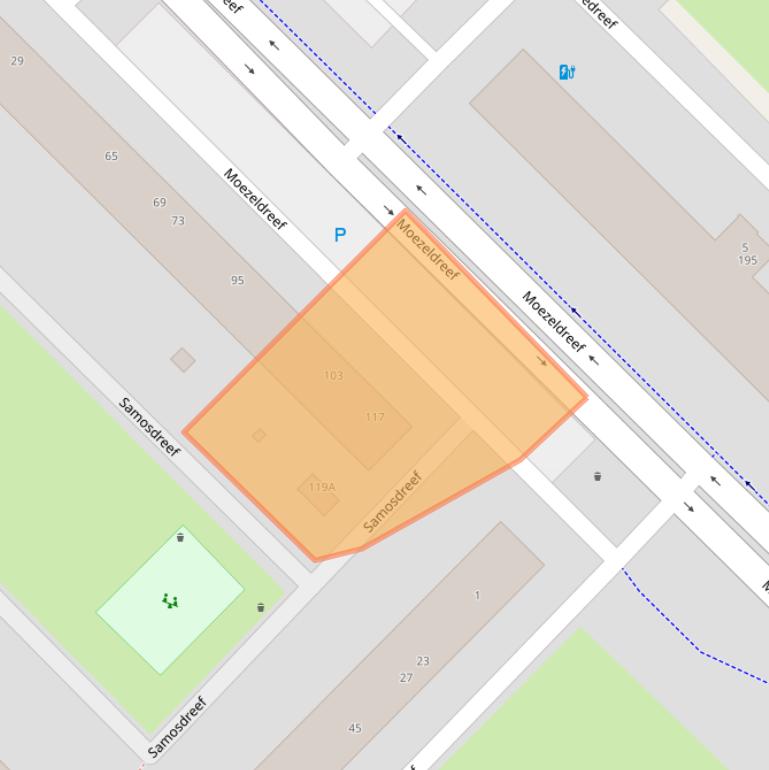 Kaart van postcodegebied 3562SR.