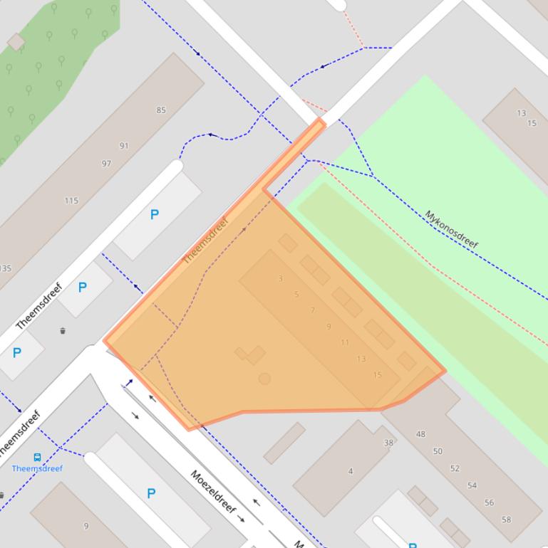 Kaart van postcodegebied 3562ST.