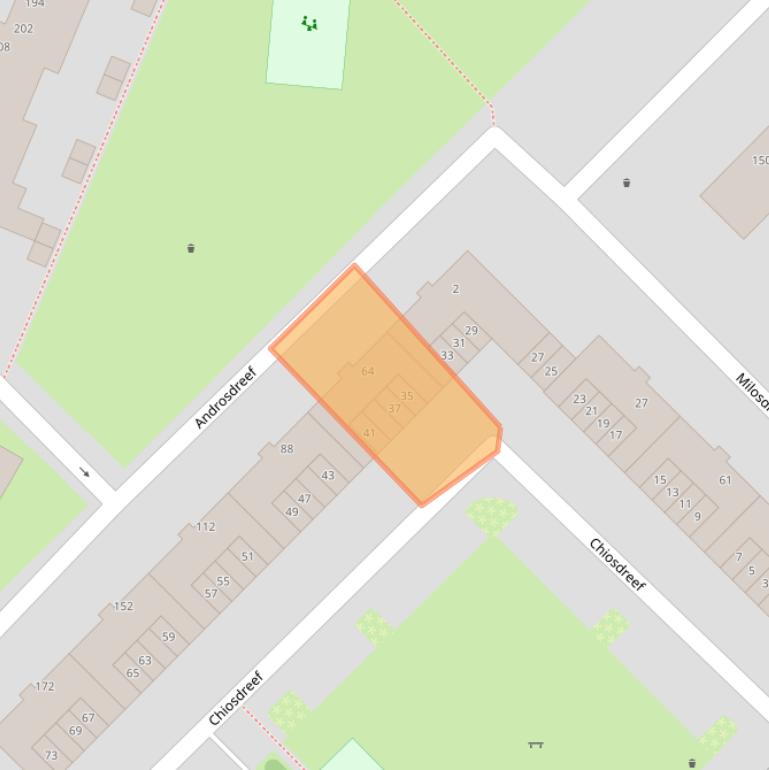 Kaart van postcodegebied 3562XB.