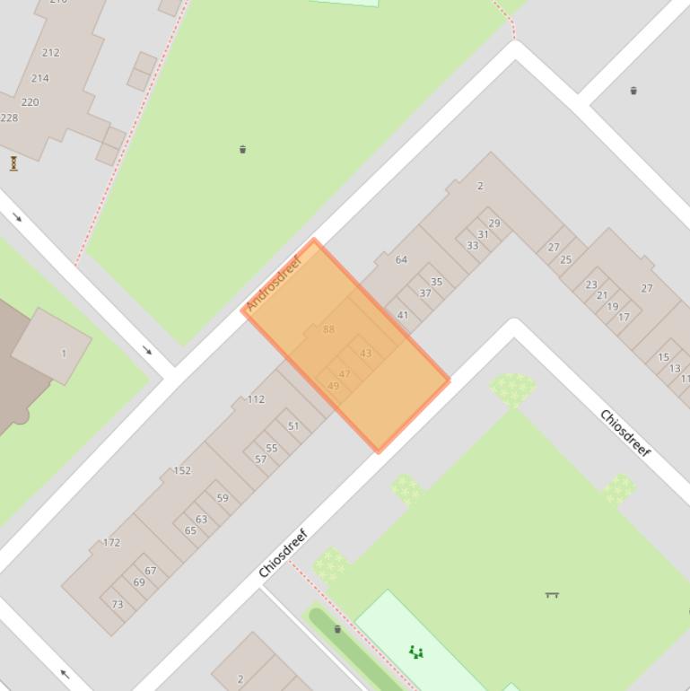 Kaart van postcodegebied 3562XC.