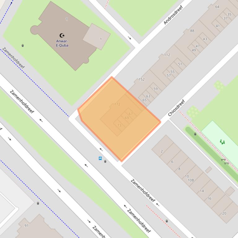 Kaart van postcodegebied 3562XG.