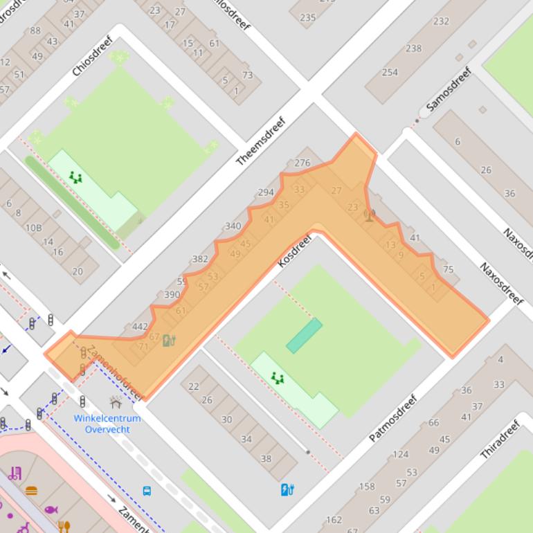 Kaart van postcodegebied 3562XJ.