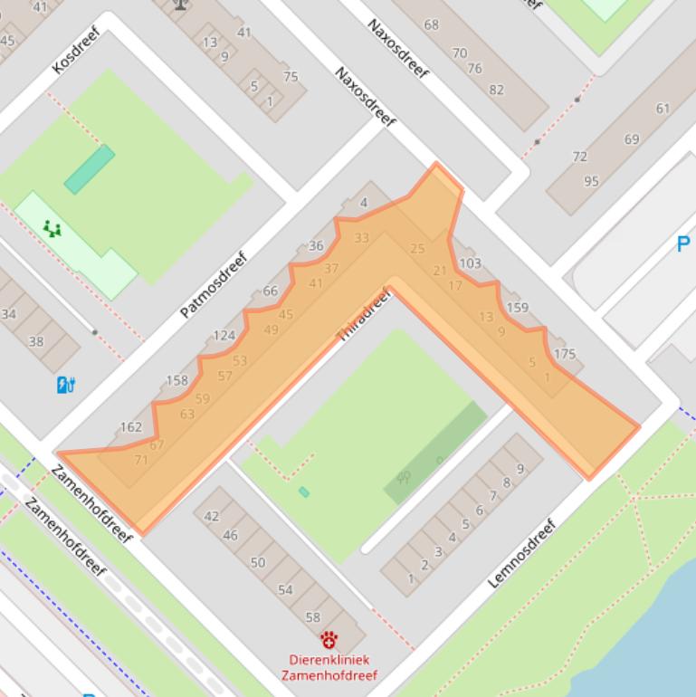 Kaart van postcodegebied 3562XK.