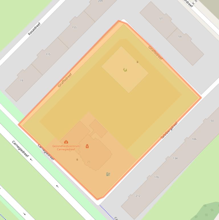 Kaart van postcodegebied 3563AA.