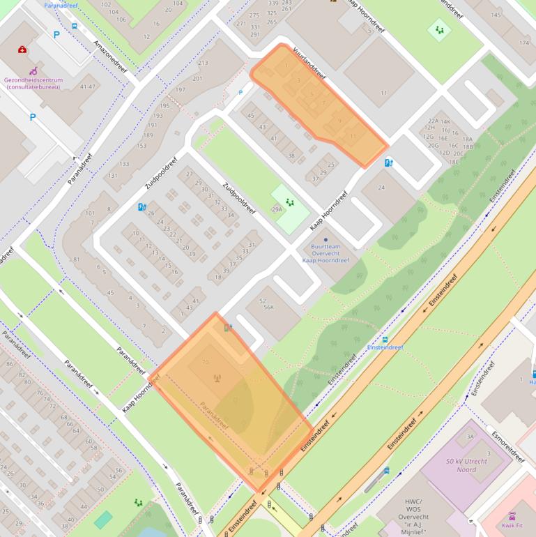 Kaart van postcodegebied 3563AW.