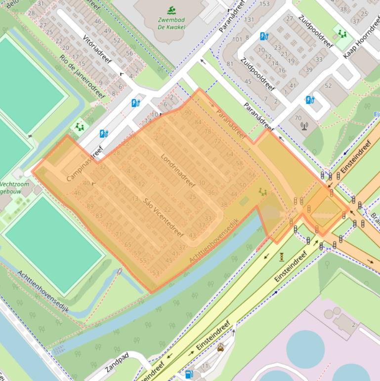 Kaart van postcodegebied 3563AZ.