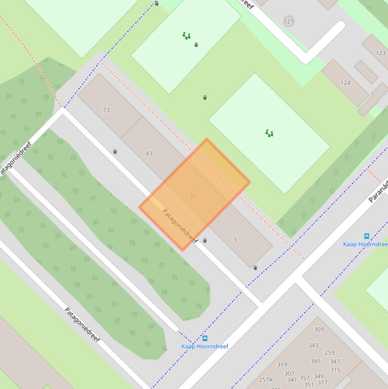 Kaart van postcodegebied 3563BB.