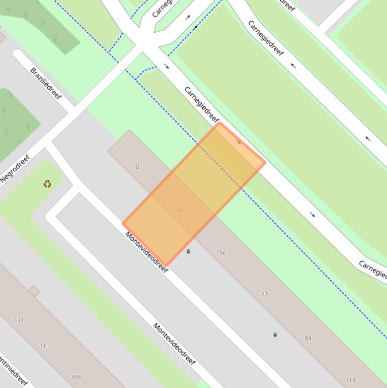 Kaart van postcodegebied 3563BG.