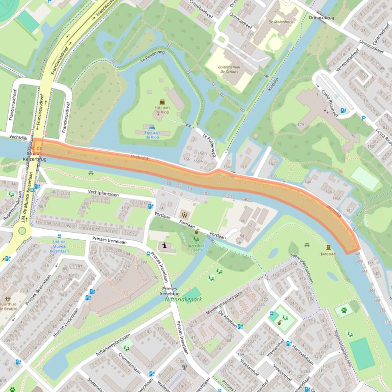 Kaart van postcodegebied 3563ME.