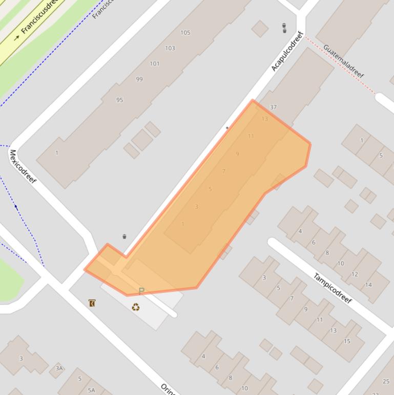 Kaart van postcodegebied 3563RA.