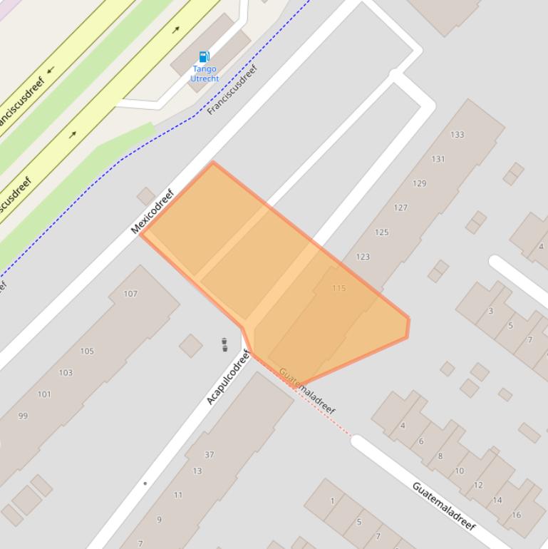 Kaart van postcodegebied 3563RC.