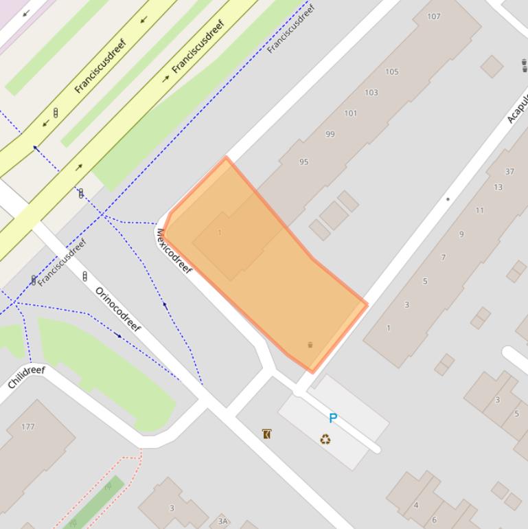 Kaart van postcodegebied 3563RE.