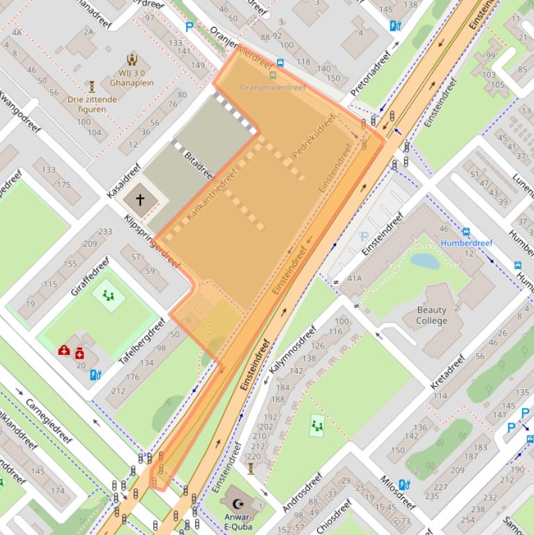 Kaart van postcodegebied 3564AA.