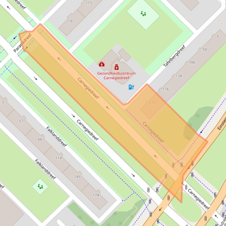 Kaart van postcodegebied 3564AG.