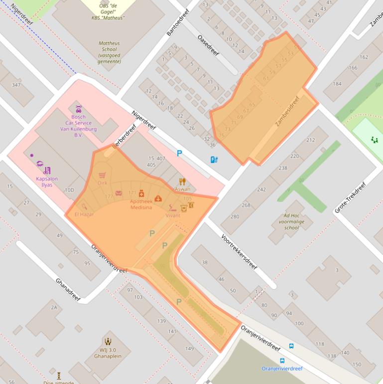 Kaart van postcodegebied 3564CB.