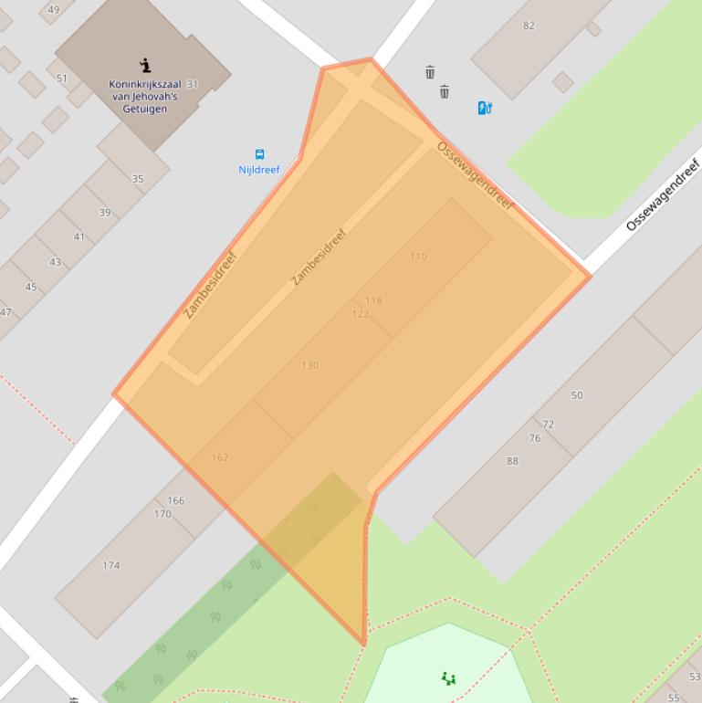 Kaart van postcodegebied 3564CE.