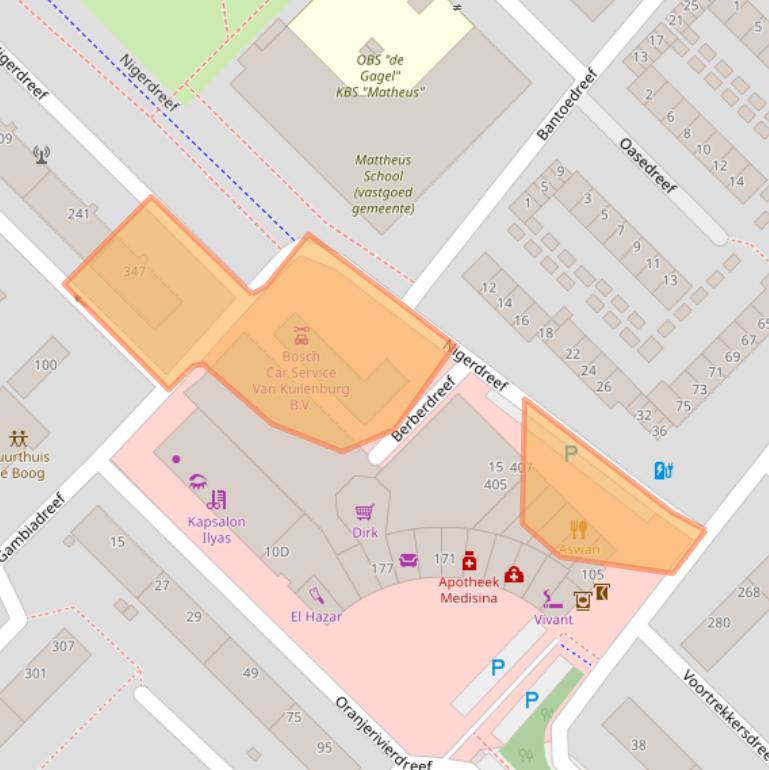 Kaart van postcodegebied 3564EG.