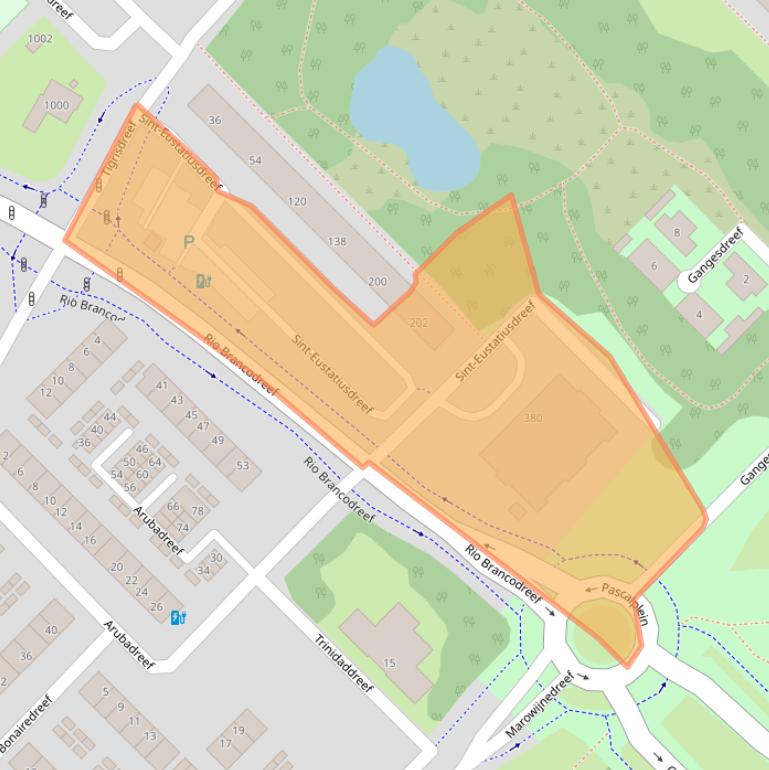 Kaart van postcodegebied 3564GG.