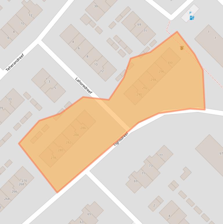 Kaart van postcodegebied 3564GS.