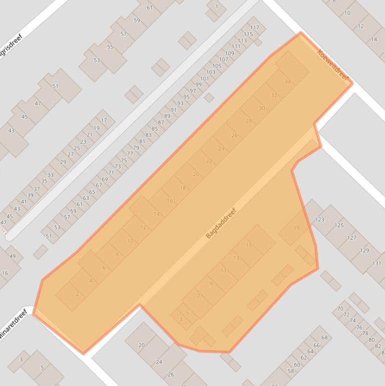 Kaart van postcodegebied 3564HA.