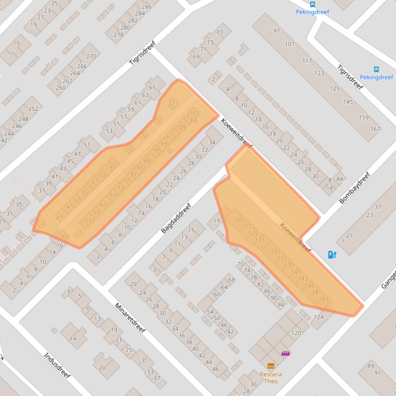 Kaart van postcodegebied 3564HB.