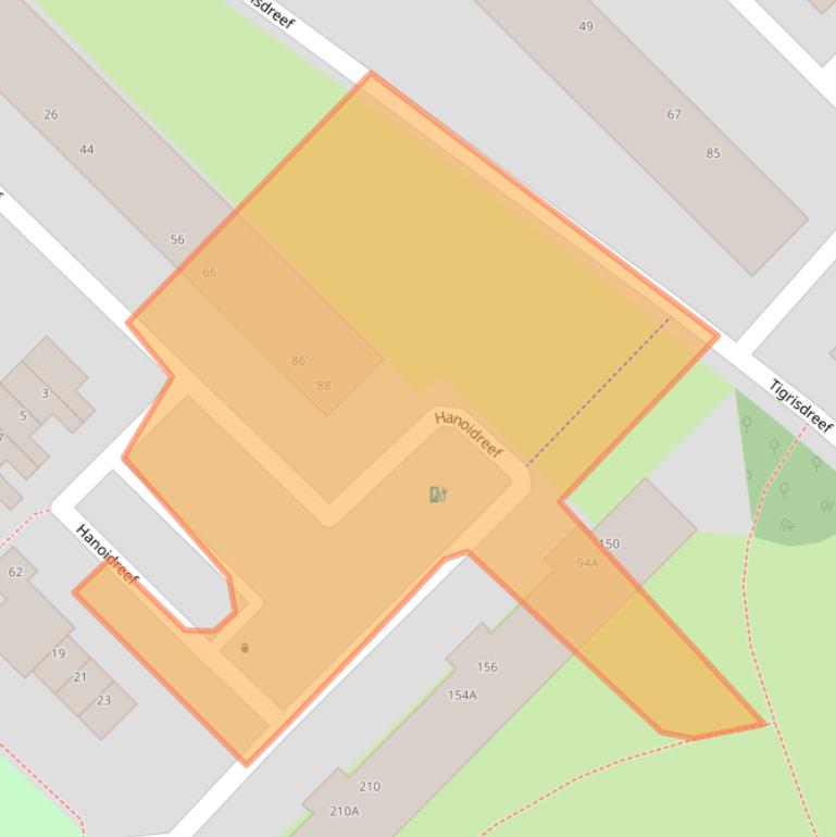 Kaart van postcodegebied 3564HN.