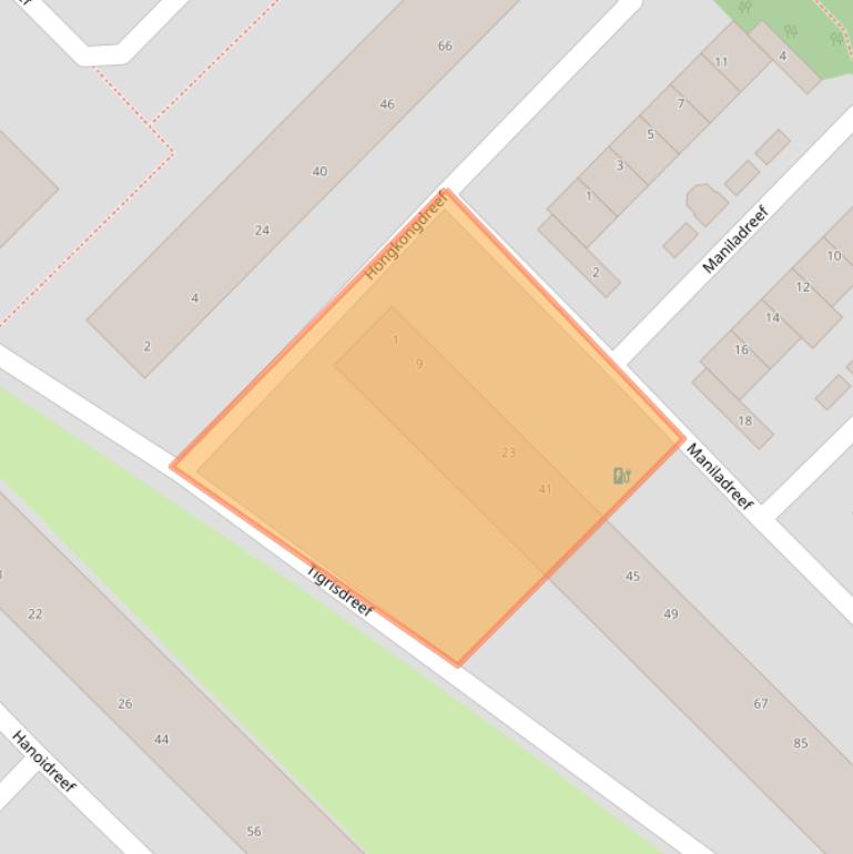 Kaart van postcodegebied 3564JA.