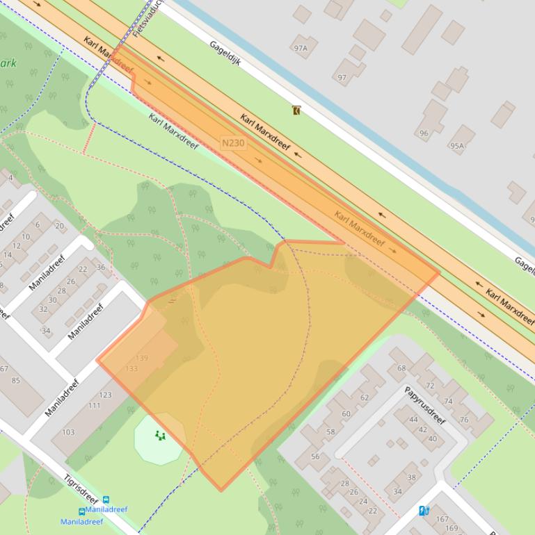 Kaart van postcodegebied 3564JD.