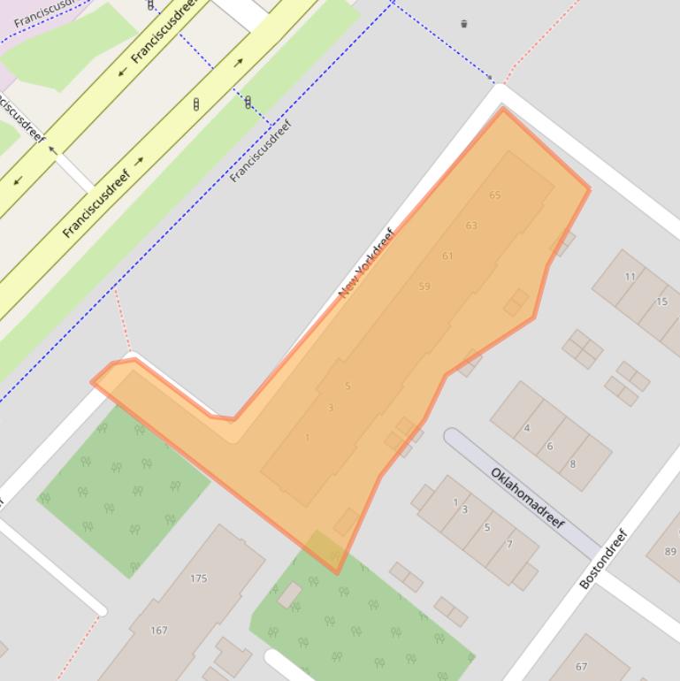 Kaart van postcodegebied 3564KE.