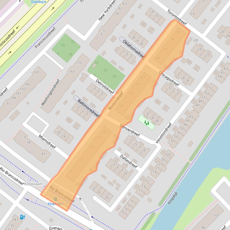 Kaart van postcodegebied 3564KG.