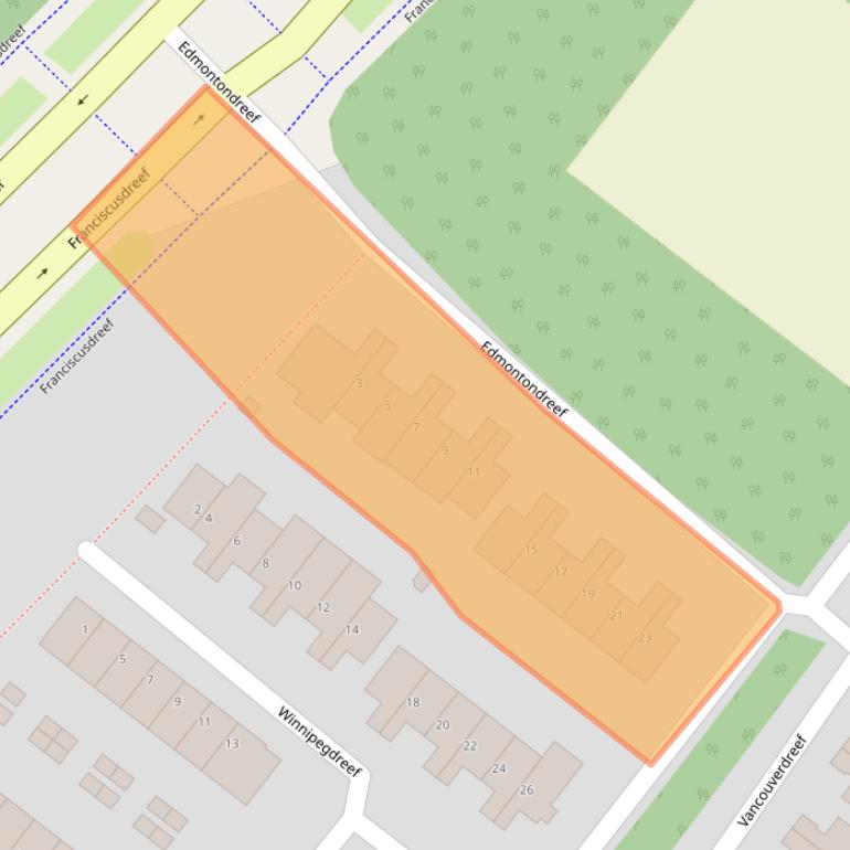 Kaart van postcodegebied 3564KW.