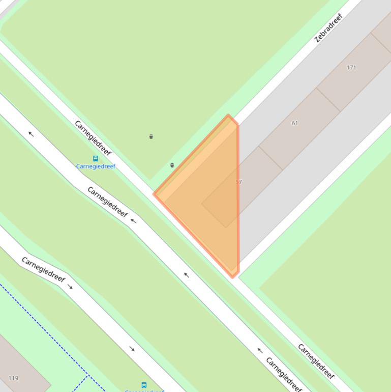 Kaart van postcodegebied 3564PK.