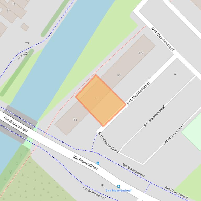 Kaart van postcodegebied 3564TB.