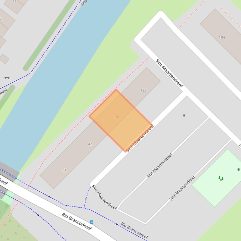 Kaart van postcodegebied 3564TC.