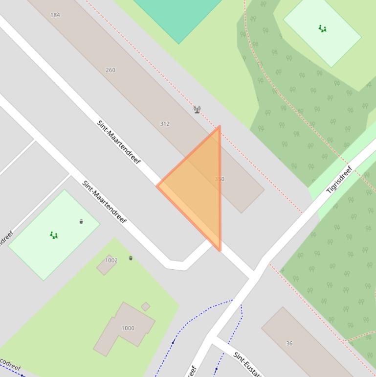 Kaart van postcodegebied 3564TM.