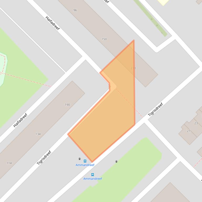 Kaart van postcodegebied 3564VJ.