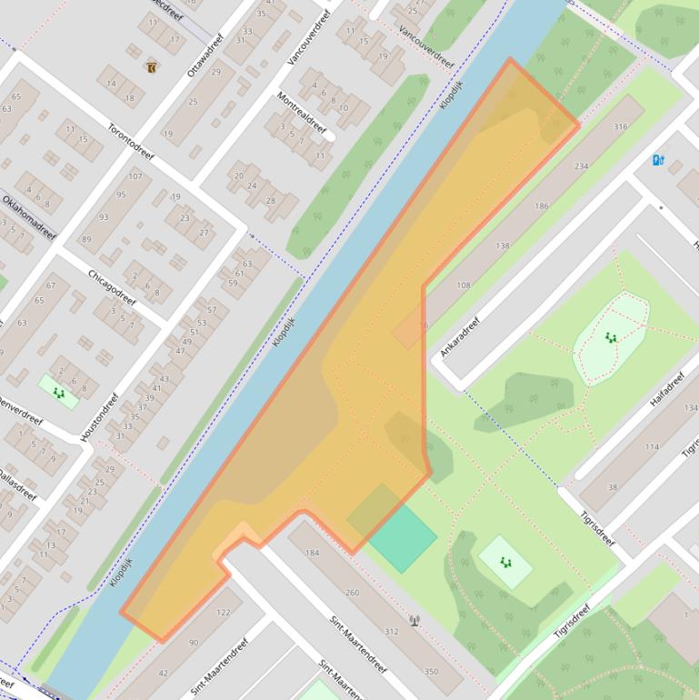 Kaart van postcodegebied 3564VK.
