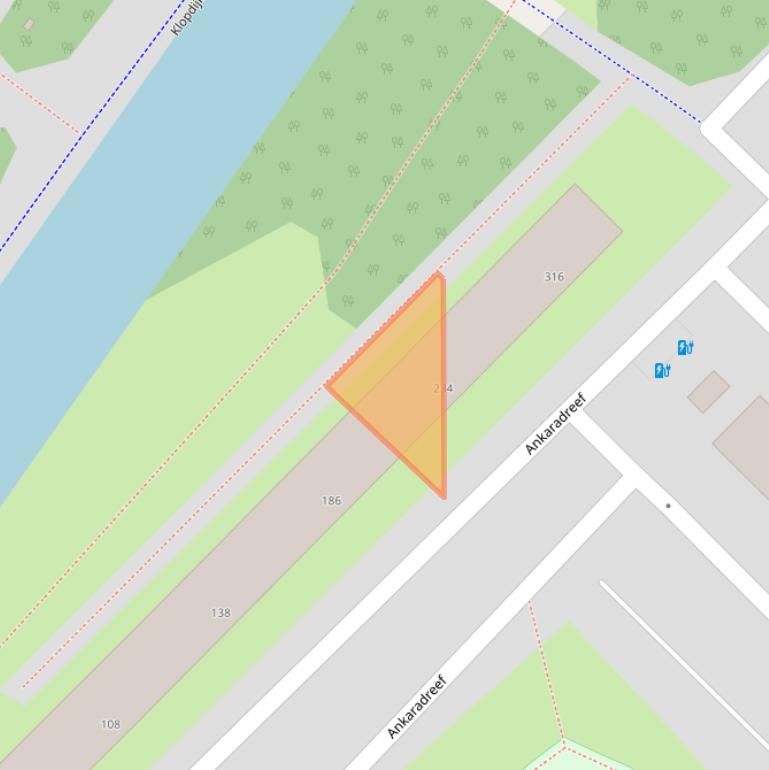 Kaart van postcodegebied 3564VV.