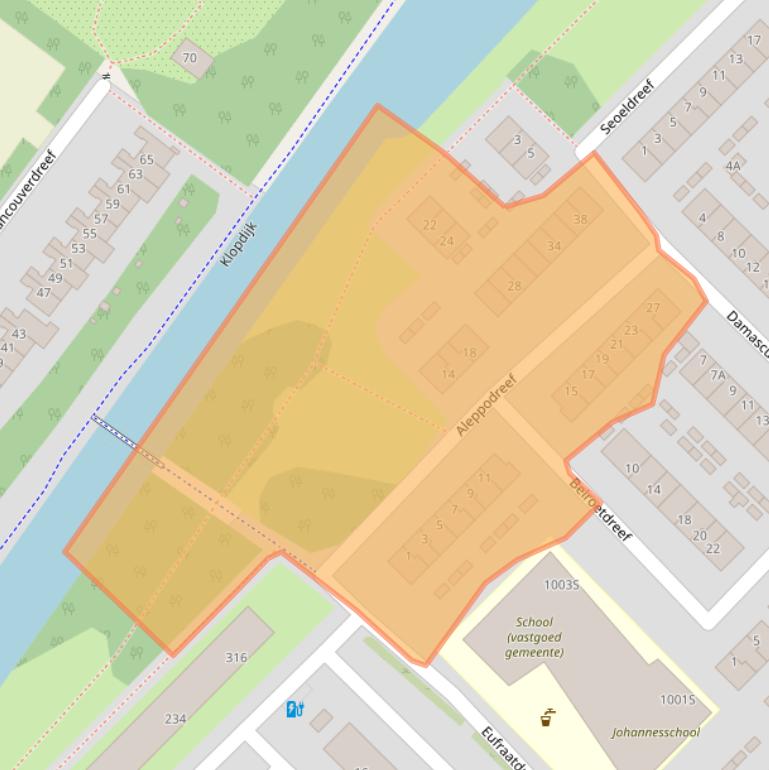 Kaart van postcodegebied 3564XE.