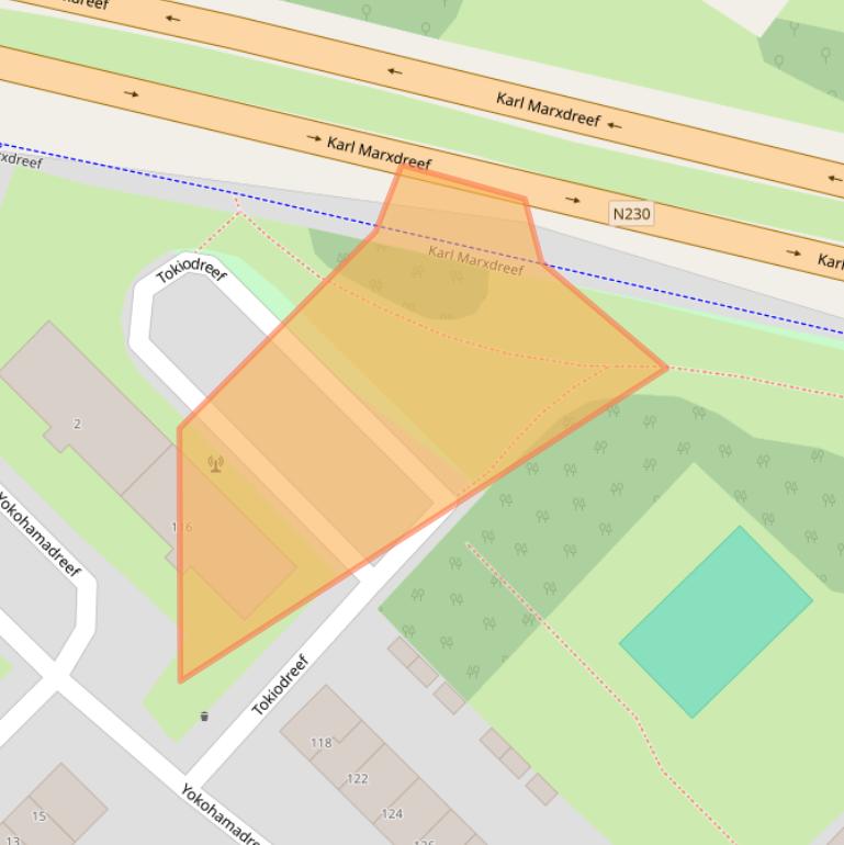 Kaart van postcodegebied 3564XL.