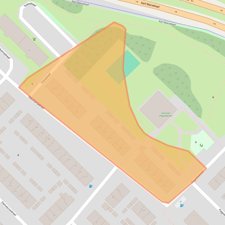 Kaart van postcodegebied 3564XN.