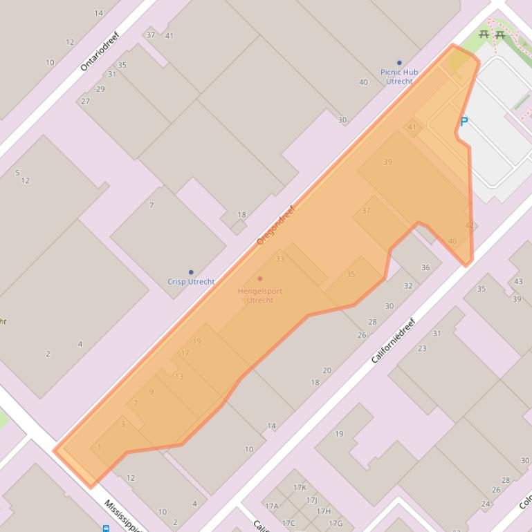 Kaart van postcodegebied 3565BE.