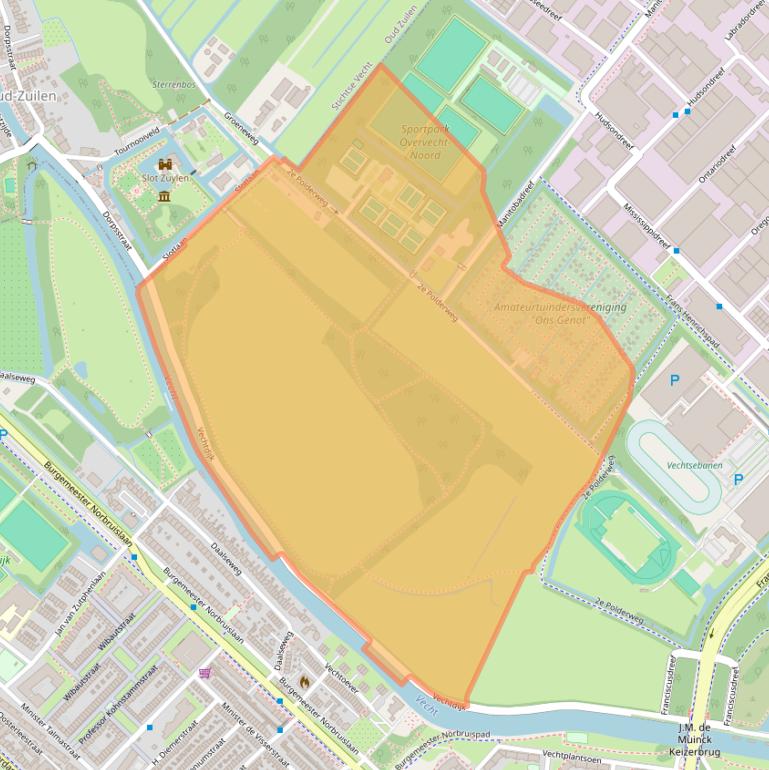 Kaart van postcodegebied 3565MD.