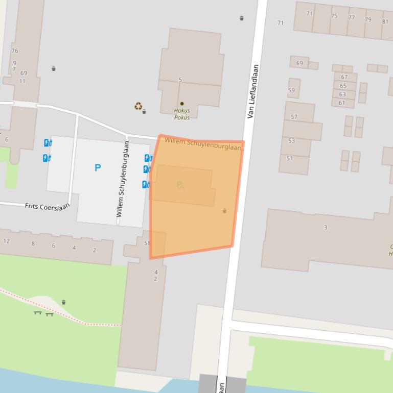 Kaart van postcodegebied 3571AC.