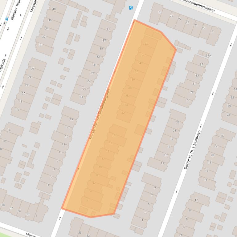 Kaart van postcodegebied 3571BC.