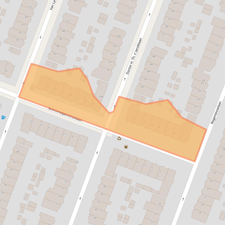 Kaart van postcodegebied 3571BH.