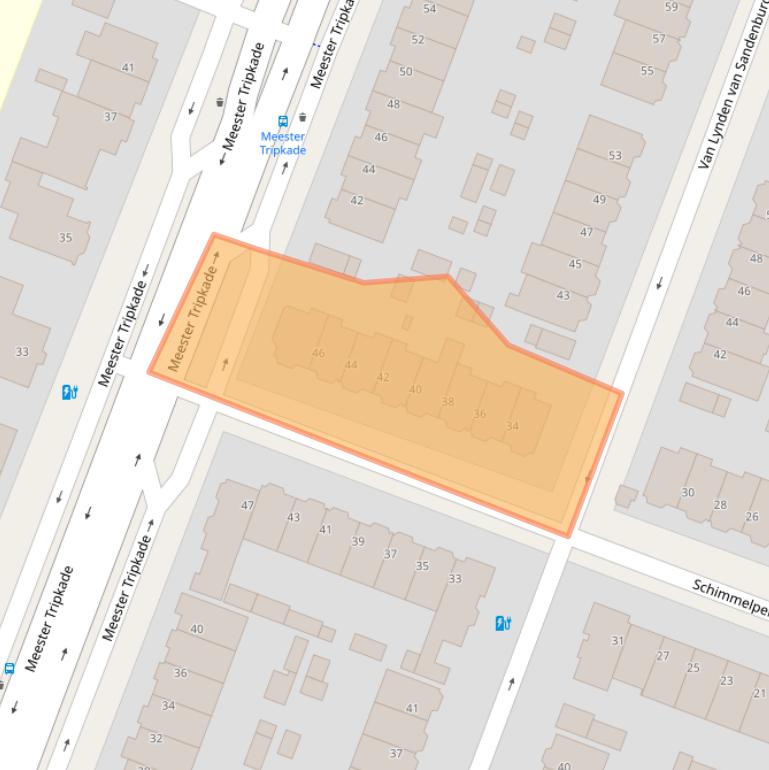 Kaart van postcodegebied 3571BJ.